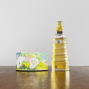 【希少】COTY　L'AimanT　コティ　ヴィンテージ　パルファム Vintage L'aimant by Coty Pink Powder Sachet 1.75 Oz. Glass