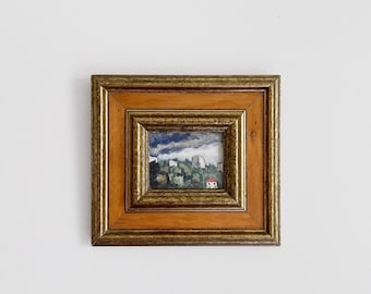 Small Vintage Circa 1960&#39;s Andrew Mcduffie Vincent Framed Landscape Painting Loose Pastoral Scene Northwest Oregon Artist WPA