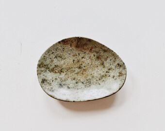 Vintage Spanish Stone Pin Dish Pale Green Marble Style La Pedregala Marbella Pale Green