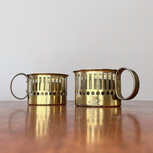 Pair of Vintage Dansk Brass Pillar Candle Holders IHQ Made in Japan image 1