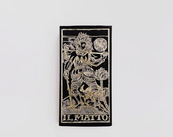 Vintage 1982 Tarocchi di Gambedotti Limited Edition Accordion Book Major Arcana Italian Italy Pencil Signed Prints Il Matto Color B/W Tarot