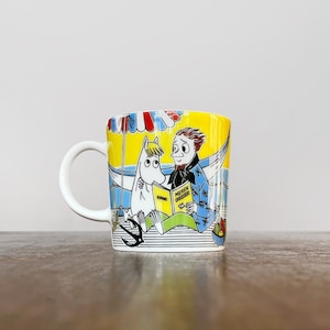 Vintage Arabia Finland Moomin Ceramic Mug / Cup Snorkmaiden and the Poet Moomin Under Sail Scandinavian Pottery