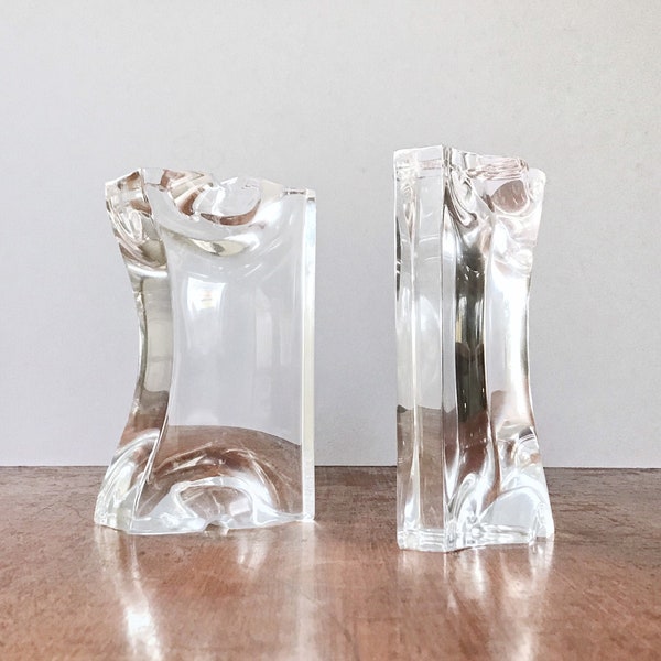 Lucite Bookends Etsy