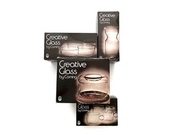 Your Choice of Vintage Creative Glass Corning Minimalist Dishware Cups Saucers Bowls Clear Heat Resistant Pyrex