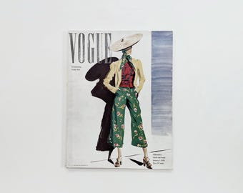 Revista Vogue vintage, enero de 1938. Moda. Woolman Chase. Edward Steichen.