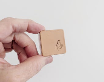 Vintage Creme Rouge "Brilliant" Red Glass Tin Box Circa 1930's 40's