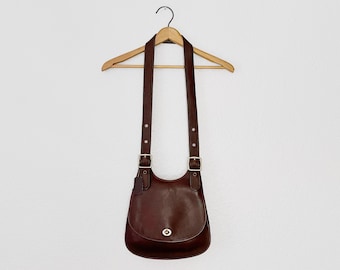 Vintage Coach Berkeley Crescent Saddle Bag 9014 Dark