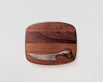 Vintage Dansk Denmark Teak Cutting Board / Knife Set Vivianna Torun Bülow-Hübe