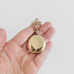 Vintage Gold Filled Pocket Watch, Porte Markle Winnipeg, Fleur de Lis Pin (For Repair)