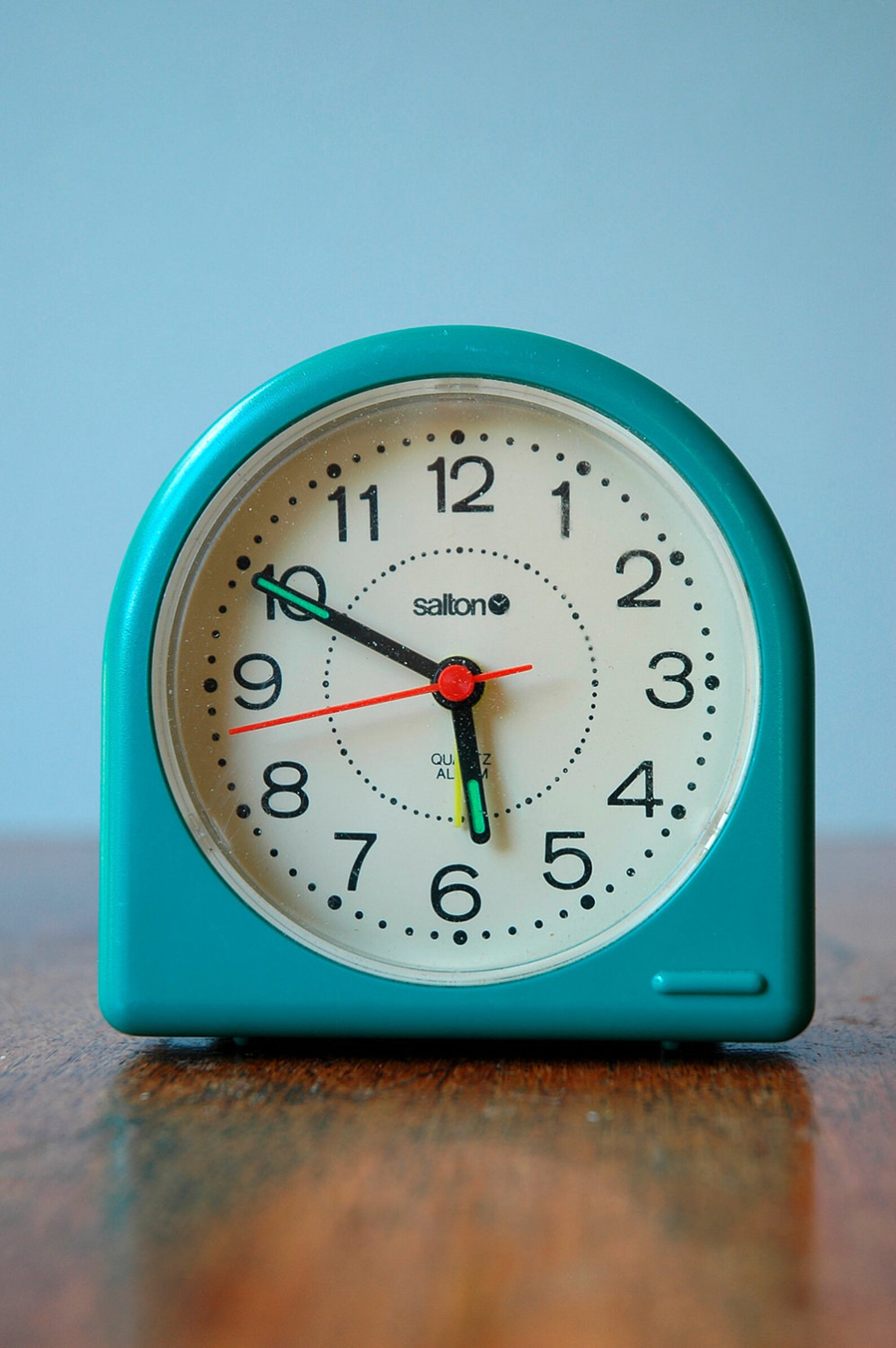80's Teal Salton Alarm Clock Etsy
