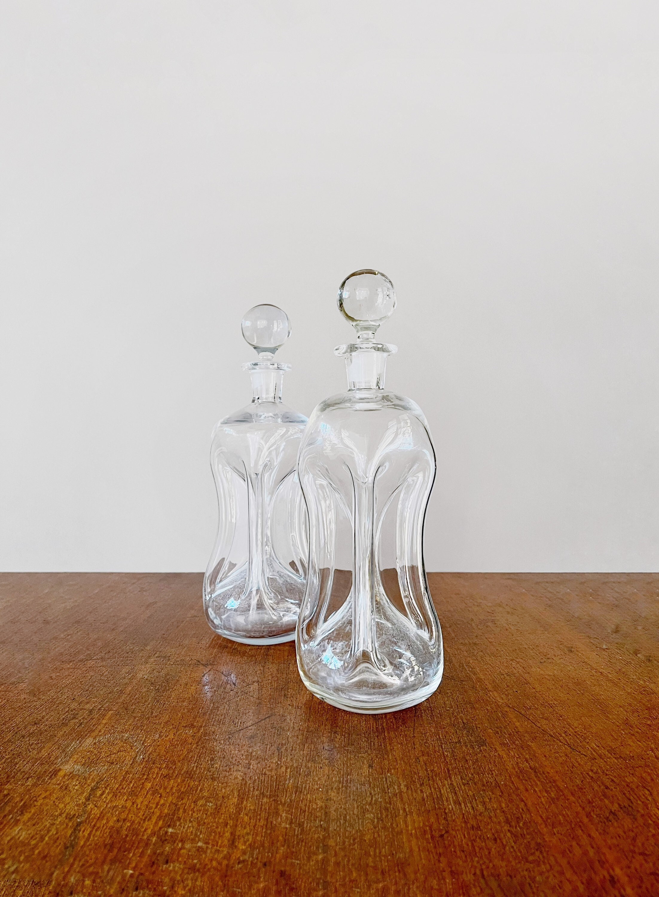 デンマーク/ミッドセンチュリー/ホルメゴー Kluk Kluk ガラスデキャンタ Mid Century Danish Modern Holmegaard Kluk Kluk Clear Glass