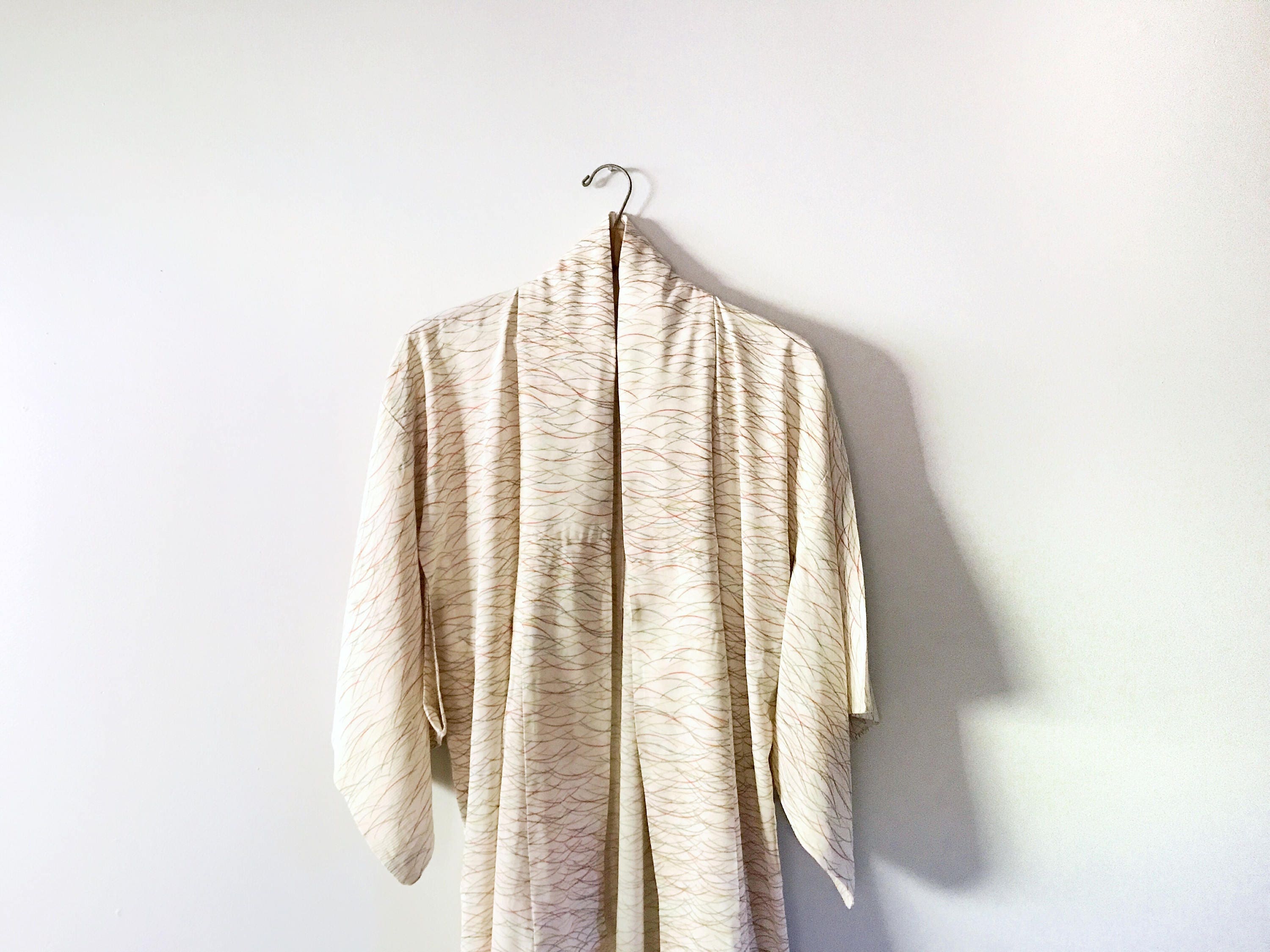 Vintage Summer Weight Japanese Kimono Robe Creamy Rayon | Etsy