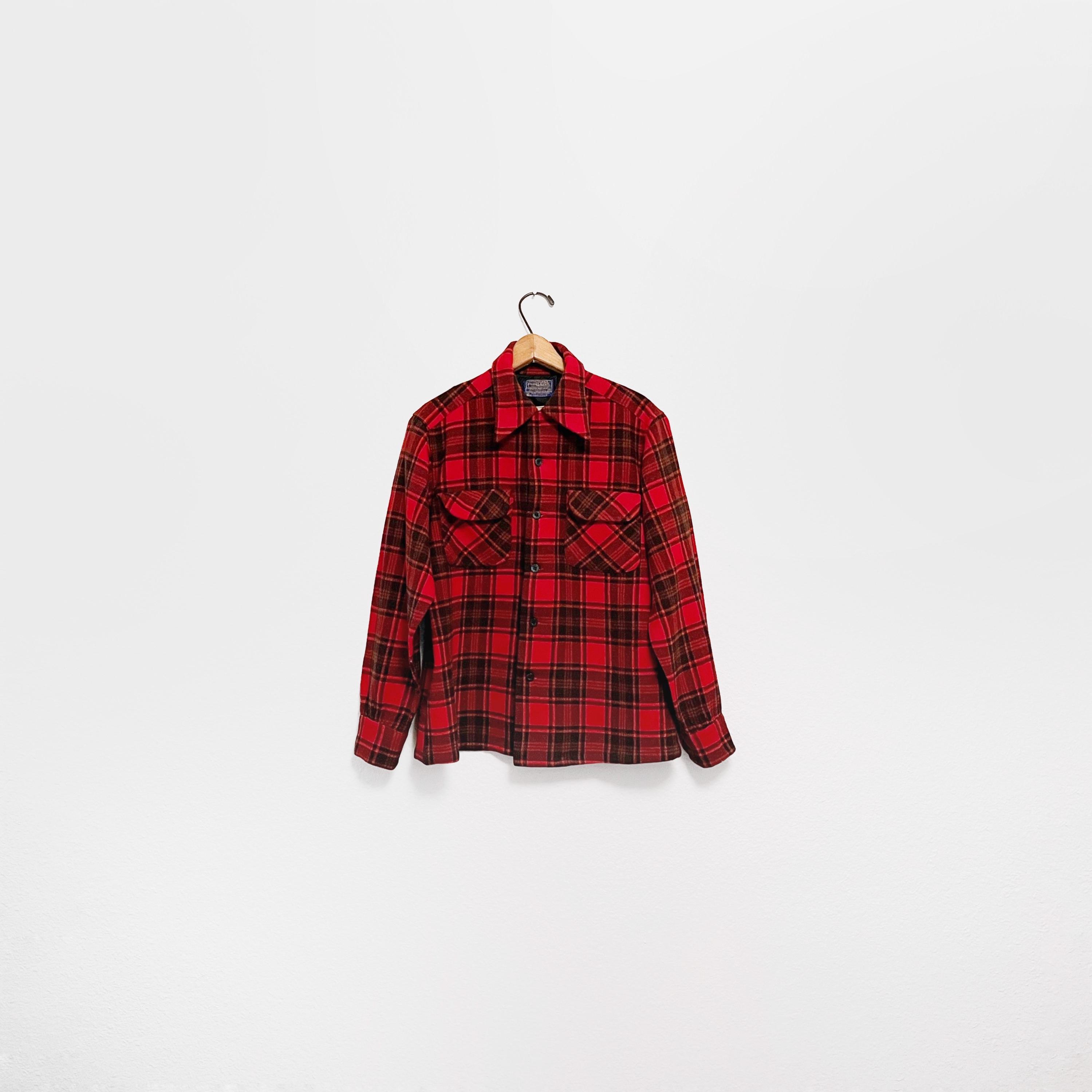 ヴィンテージ ペンドルトン 長袖 ボタンダウン チェック柄 ウール