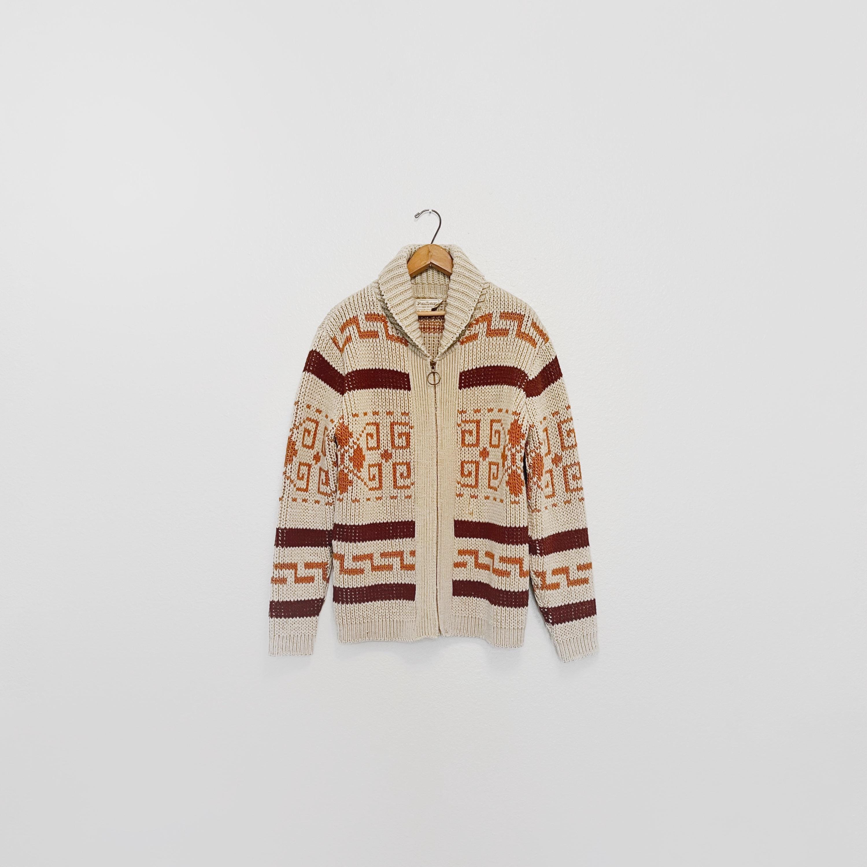 Vintage Pendleton Wool Original Westerley Zippered Cardigan 