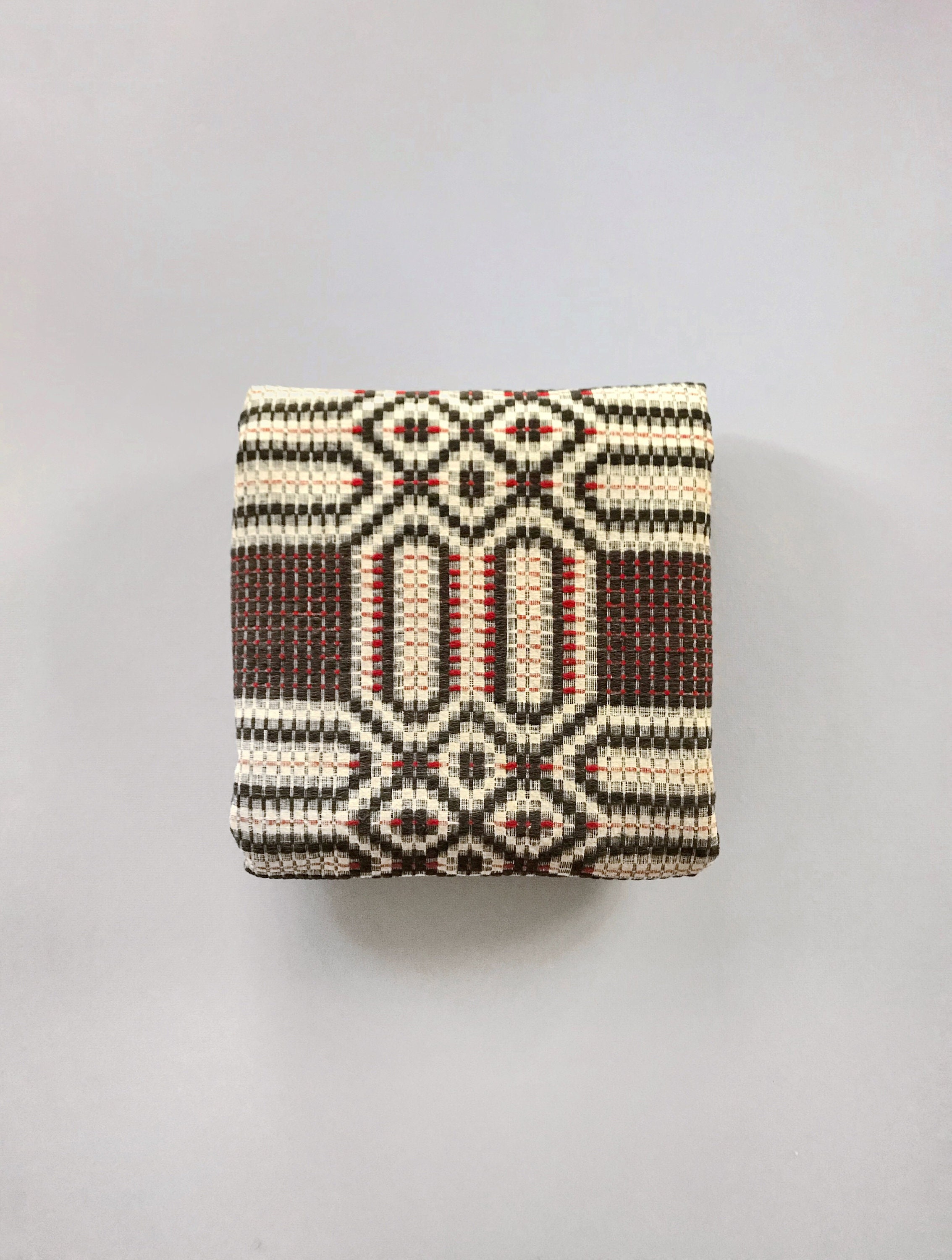 Vintage Antique Woven Wool Blanket Coverlet Overshot Weaving Etsy