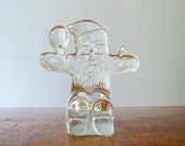 Vintage Vallien Boda Glass Santa Claus / Father Christmas Votive Candle Holder