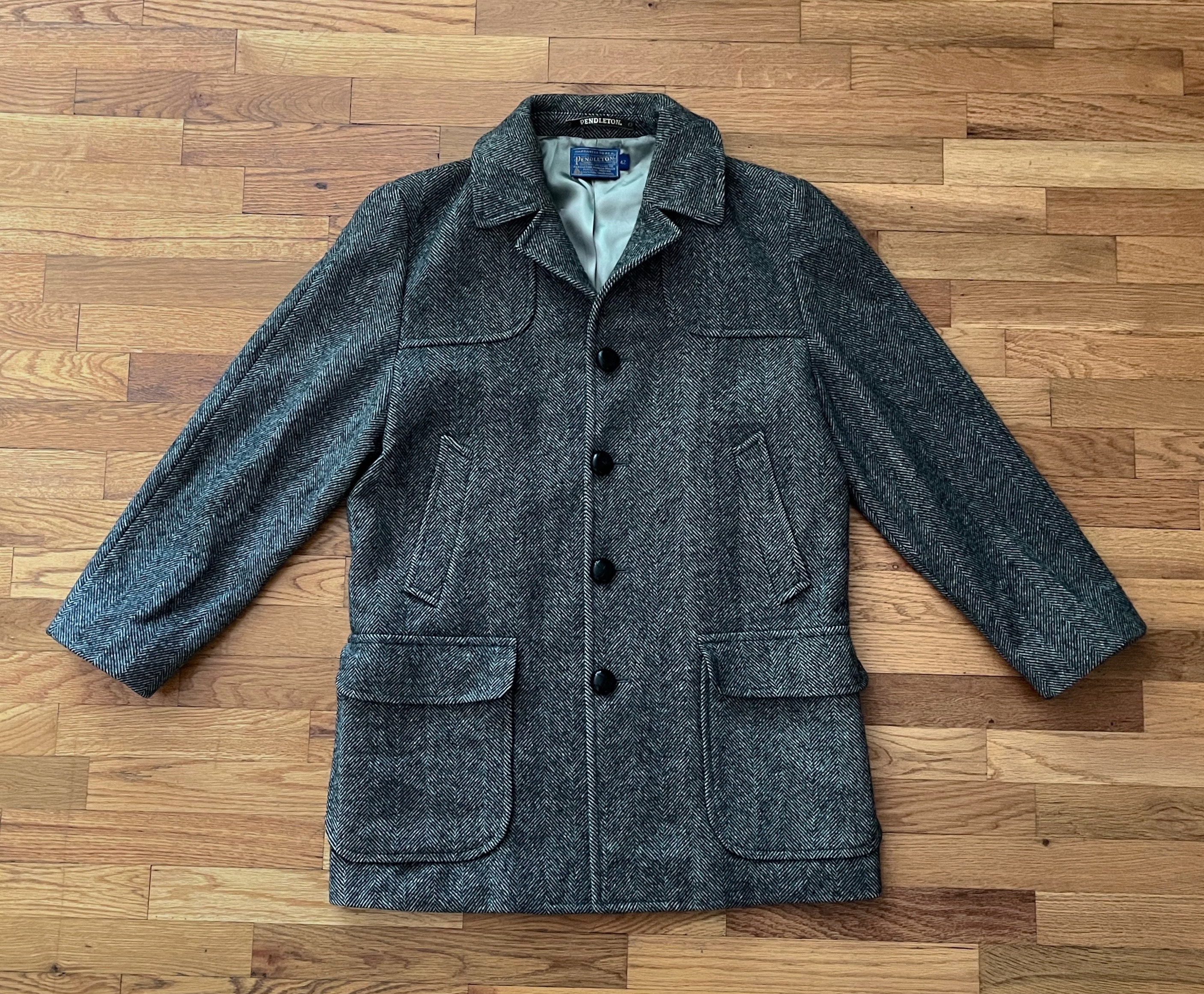 Vintage Pendleton Black and White Wool Coat Jacket / Coat Vintage Pendleton Black and White Wool Coat Jacket / Coat