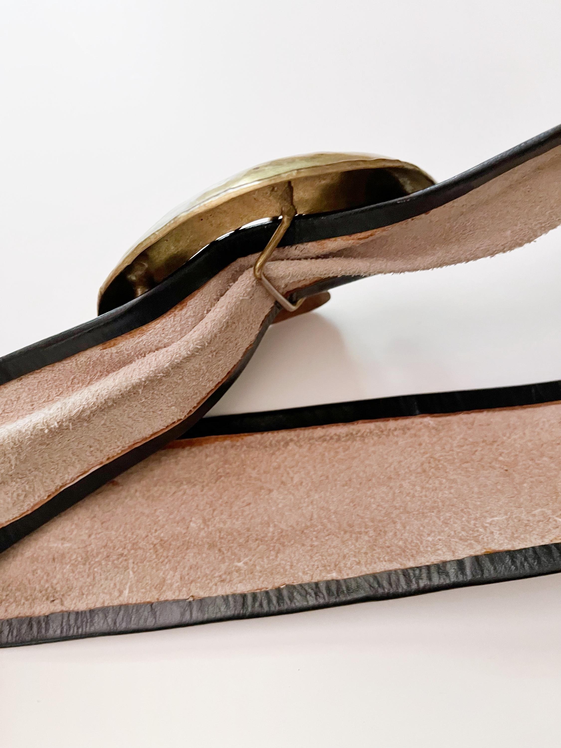 Vintage 70s Brutalist Mixed Metal Adjustable Leather and Copper Artisanal Belt Brutalist Belt - Etsy main image 4