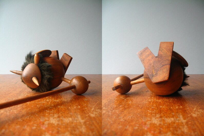 Vintage Scandinavian Wooden Viking Etsy