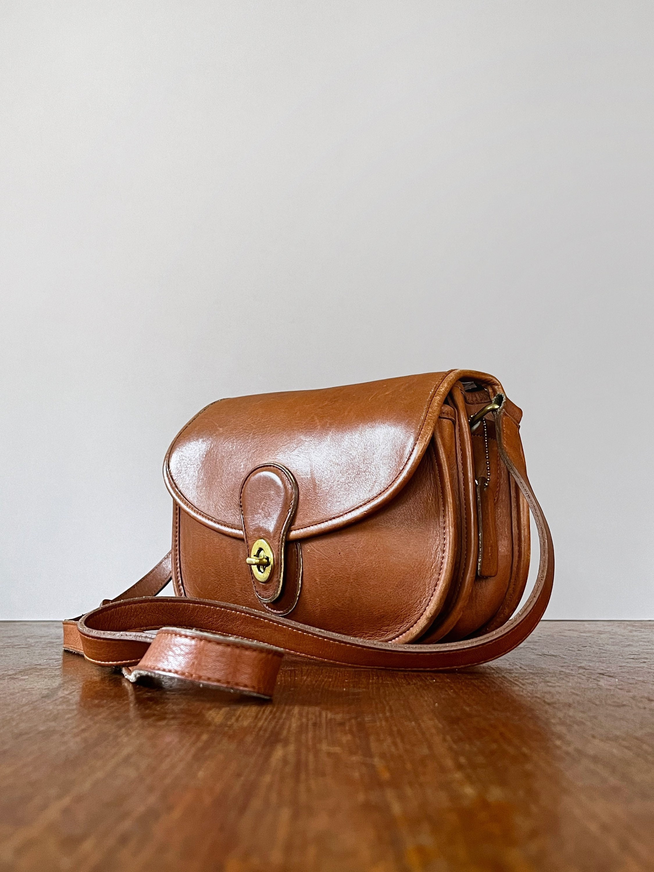 Vintage Coach 9954 Prairie Satchel British Tan Brown Leather