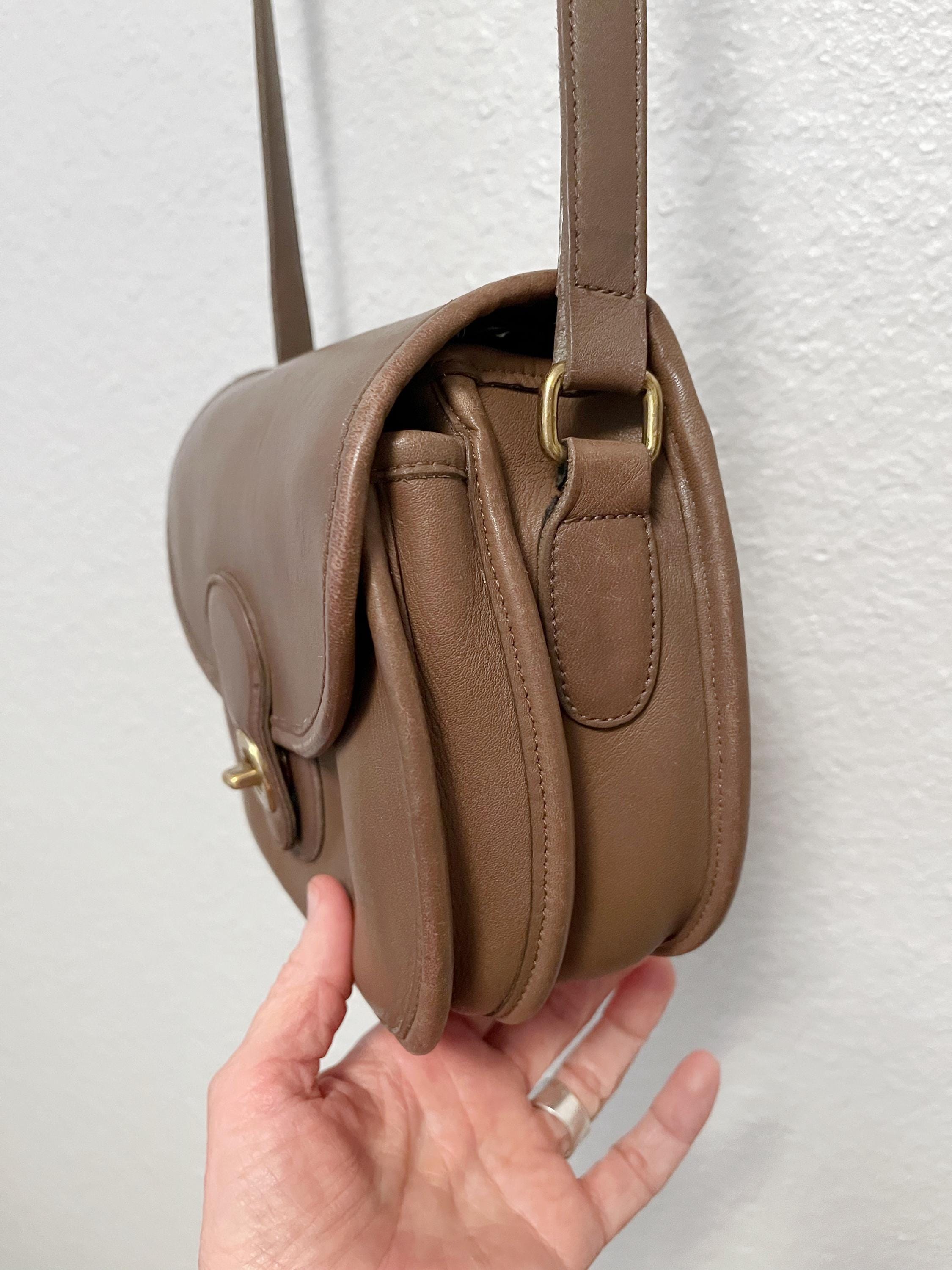 Vintage Coach Prairie Satchel 9954 Putty Brown Leather Medium