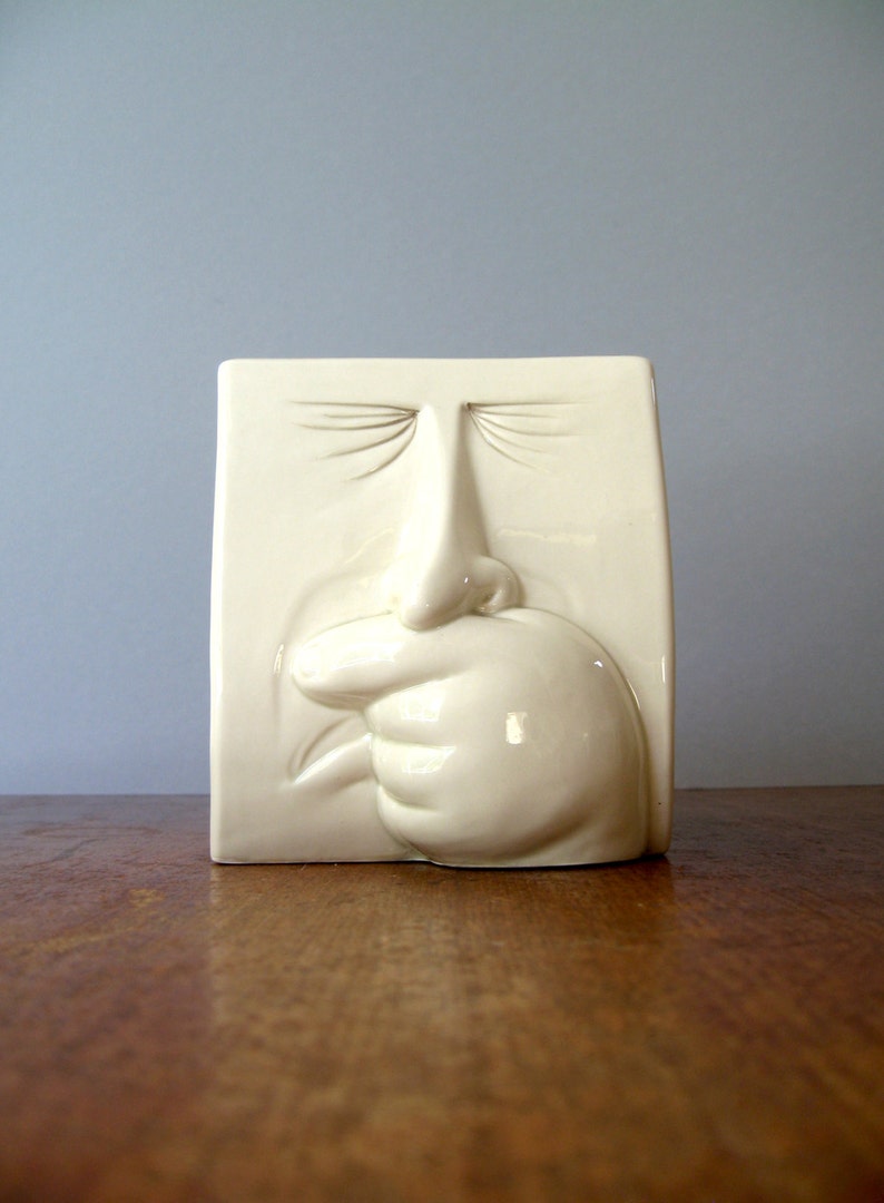 Vintage Fitz and Floyd Sneezing Face Tissue Box Etsy