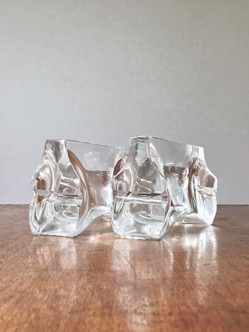 Vintage Astrolite Acrylic / Lucite Bookends by Ritts L.A. Organic Sculptural Modern 70's Chic image 5