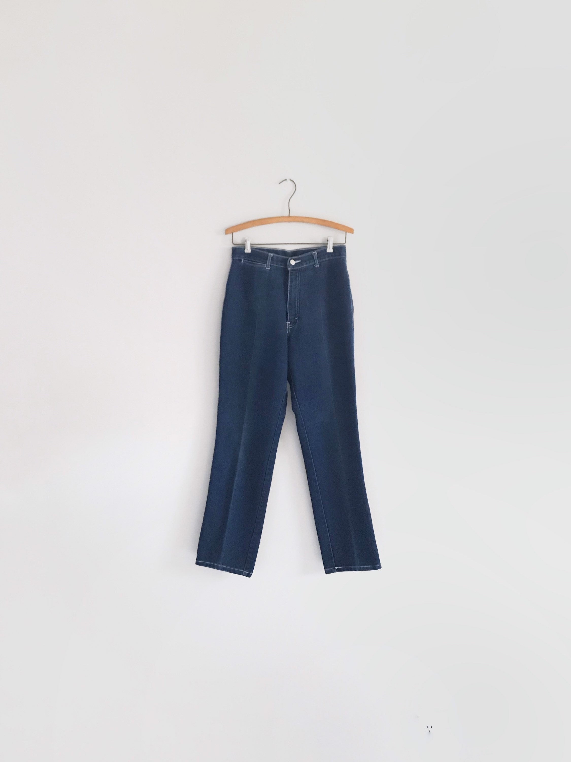 Vintage 80's Gitano High Rise Medium Wash Denim Straight Leg Jeans 29" Inseam, 28" Waist