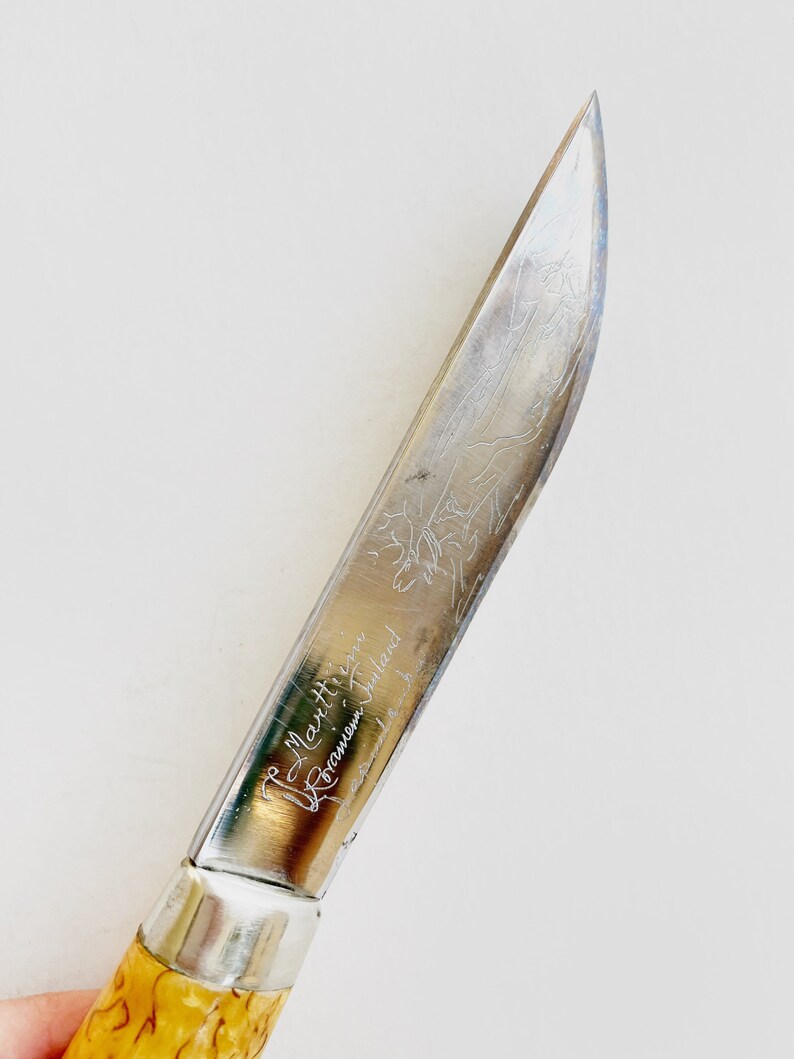 Vintage Marttiini Finnish Sami Bowie / Hunting Style Knife Etsy