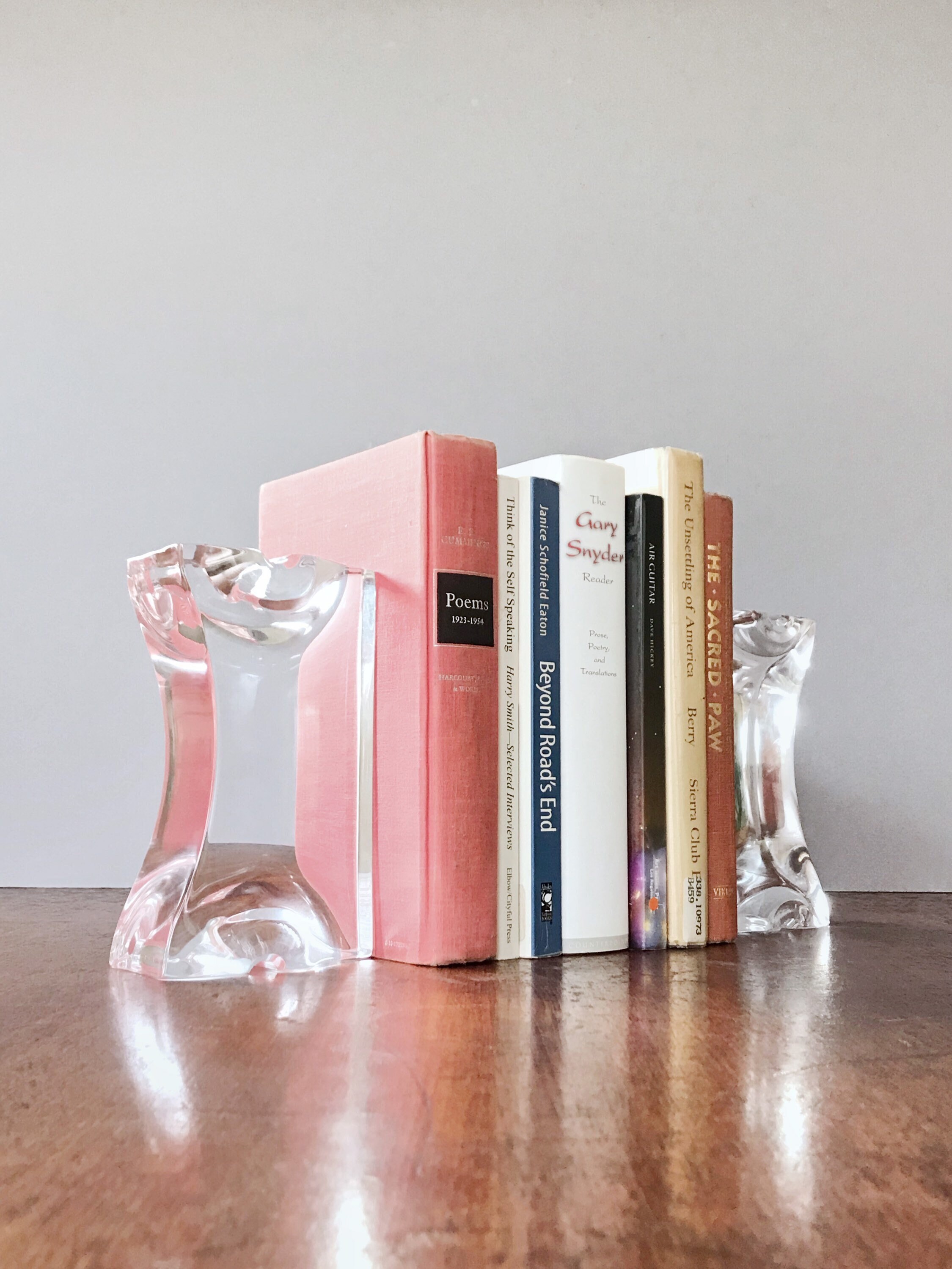 Vintage Astrolite Acrylic/Lucite Bookends Par Ritts L.a. Sculptural Modern 70's Chic