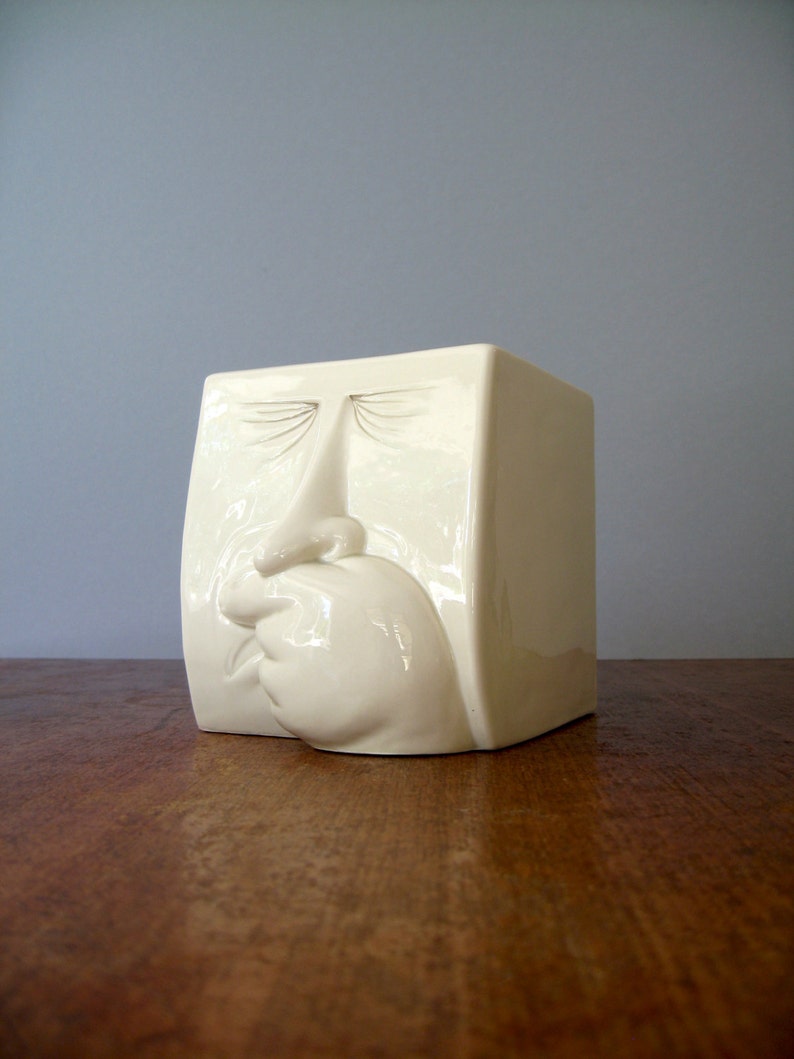 Vintage Fitz and Floyd Sneezing Face Tissue Box Etsy