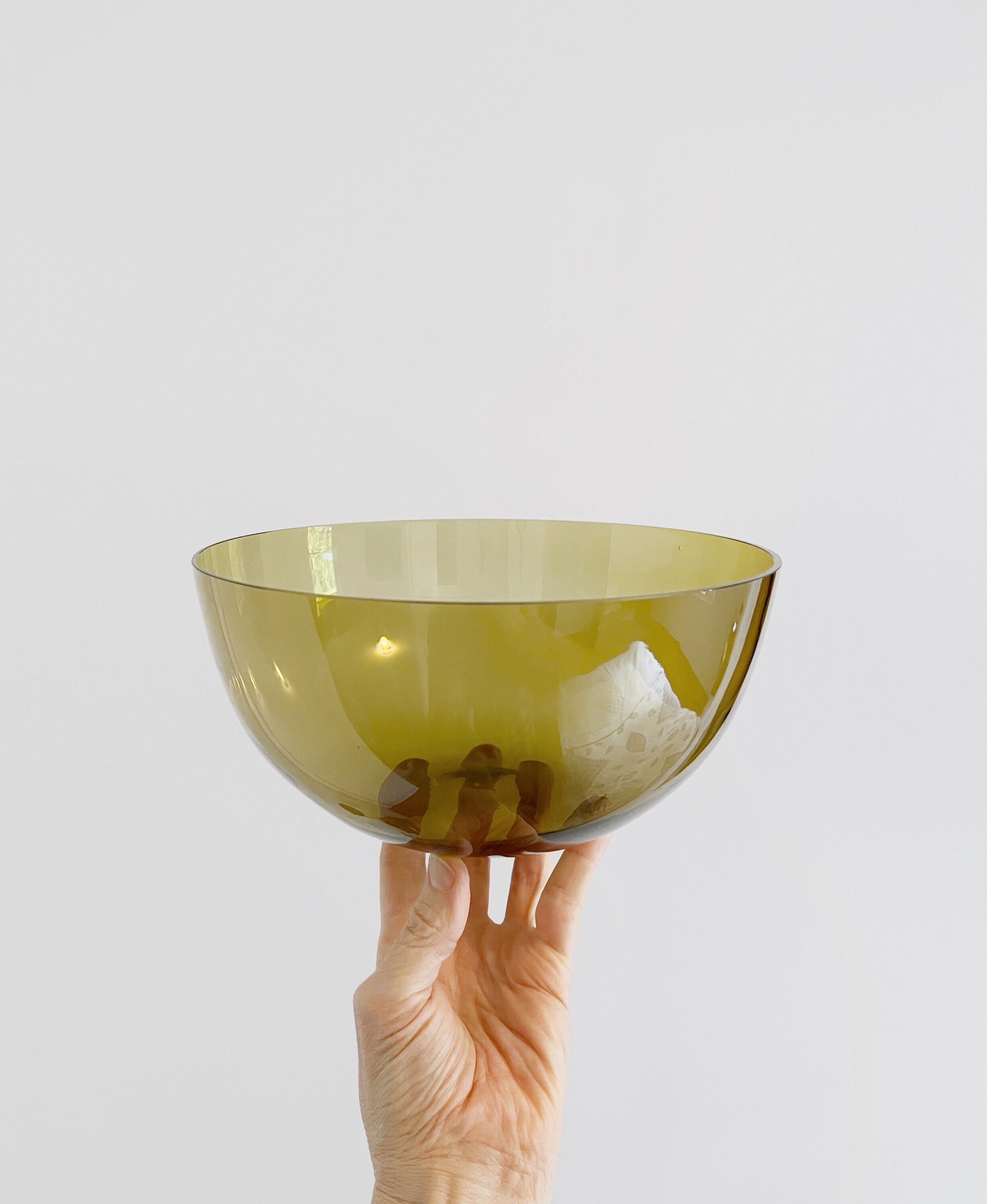 Vintage Glass Bowl Attr Kaj Franck for Iittala Nuutajarvi Notsjo