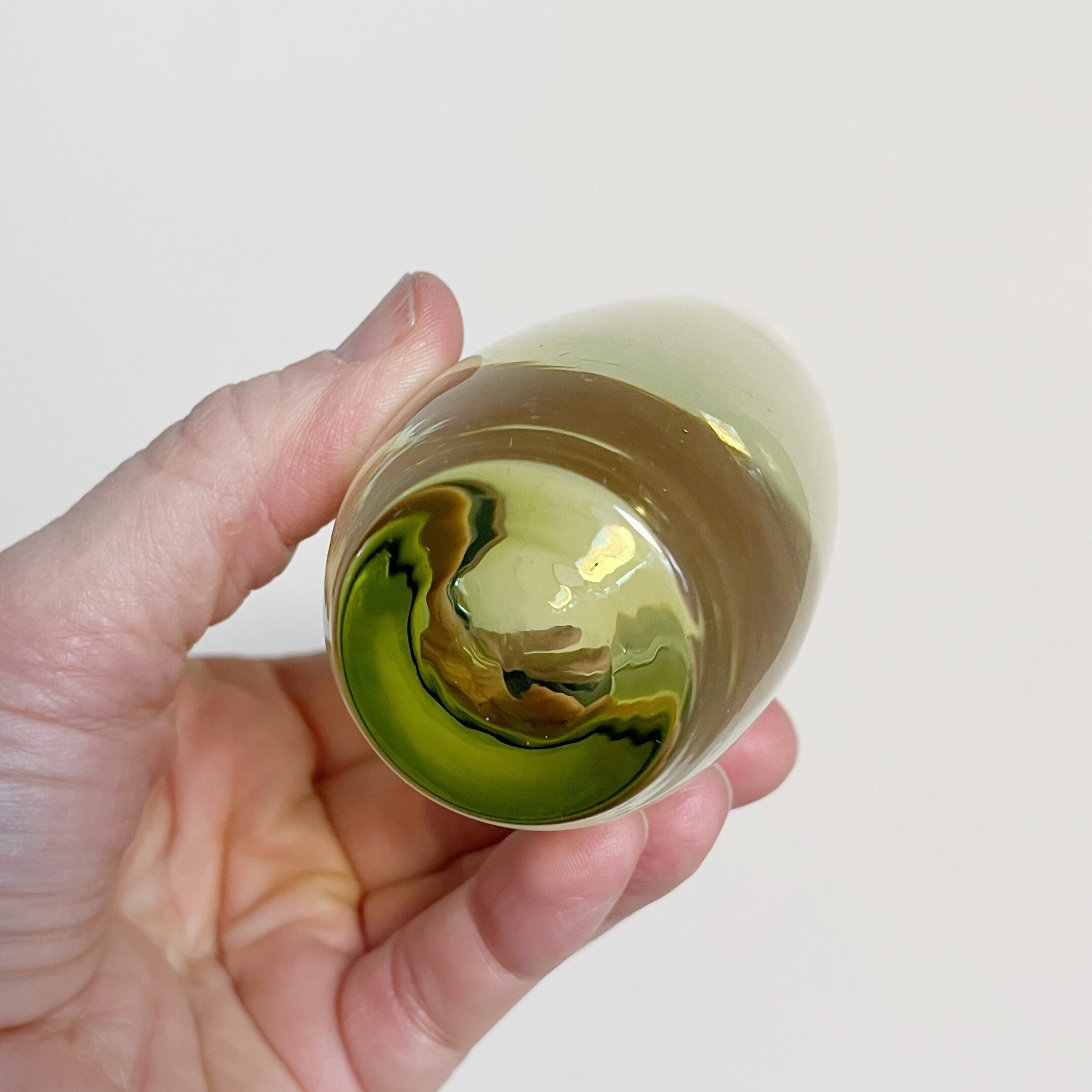 Small Vintage Mid Century Scandinavian Grass Green / Clear