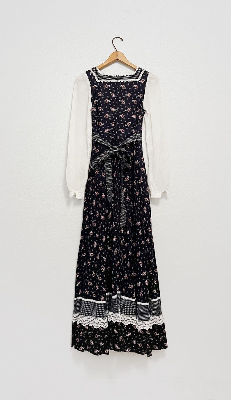 Vintage 70's Gunne Sax Jessica Prairie Corset Long Maxi Dress Women's ...