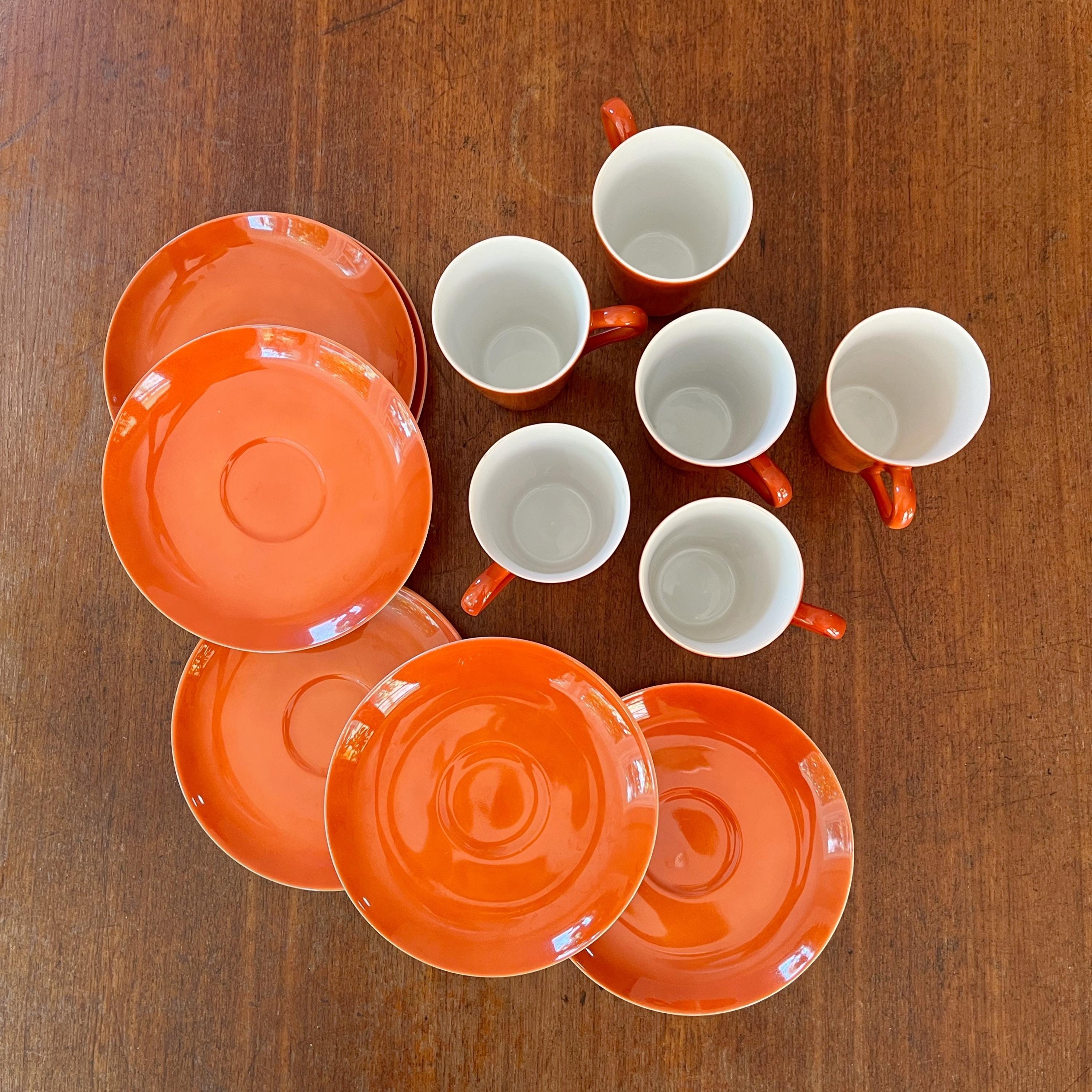 Vintage Mid Century Freeman Lederman Ceramic Cups and Saucers in