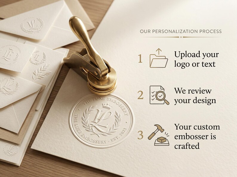 Custom Logo Embosser for Packaging, Personalized Business Stamp, Small ...