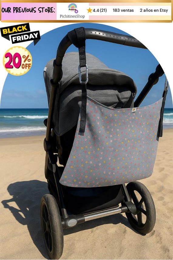 Stroller booster seat | Hammock for second child | Handmade universal accessory | BLUE FLOWERS