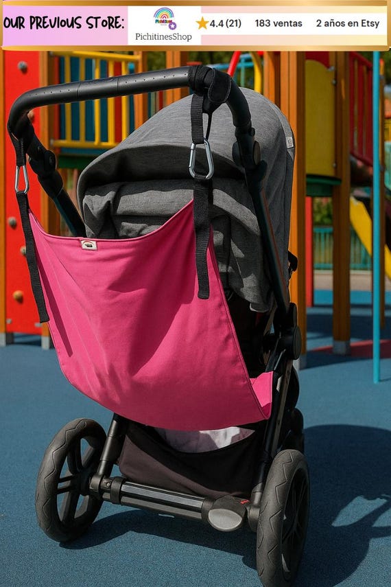 Stroller Support Seat | Hammock for Second Child | Handmade Universal Accessory | PINK