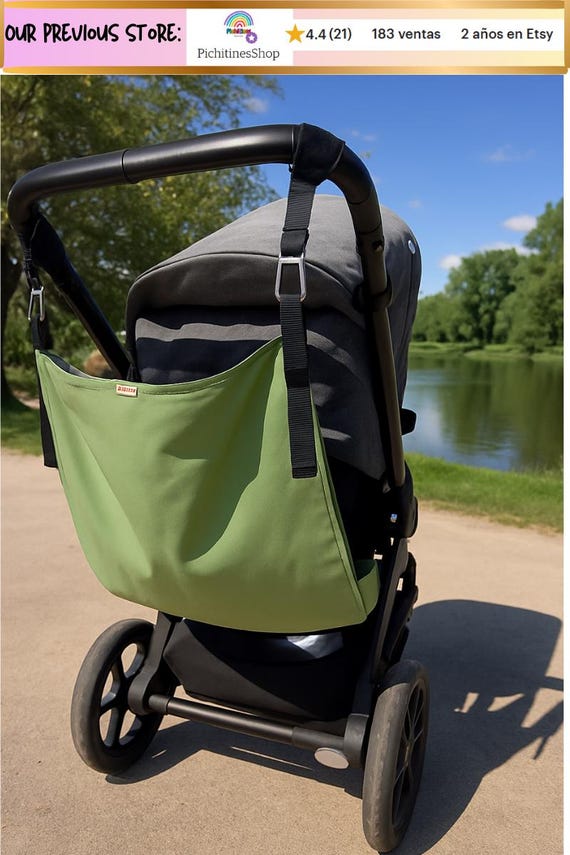 Stroller seat | Hammock for second child | Handmade universal accessory | GREEN