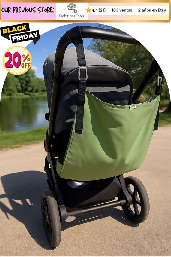 Stroller seat | Hammock for second child | Handmade universal accessory | GREEN