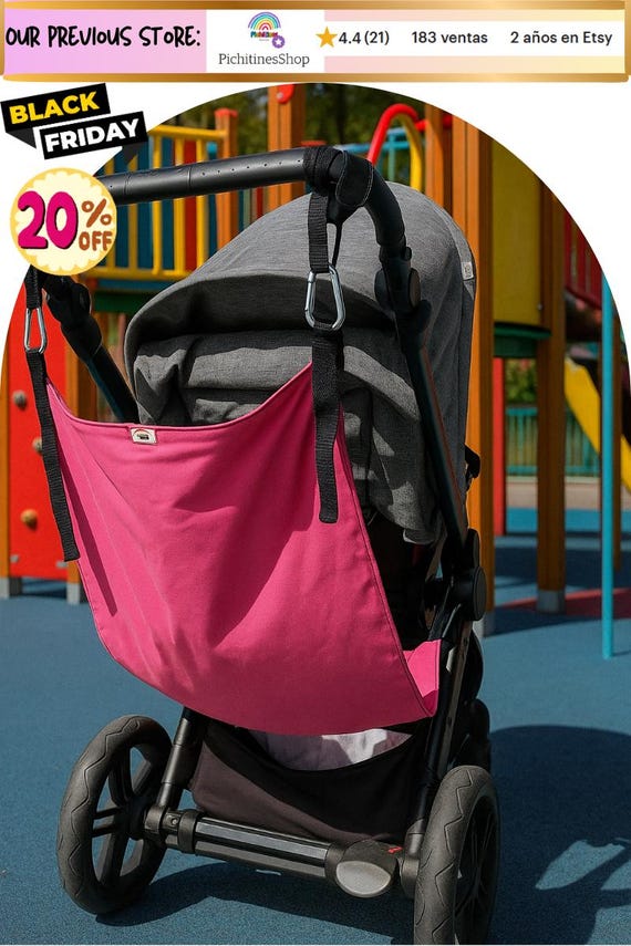 Stroller Support Seat | Hammock for Second Child | Handmade Universal Accessory | PINK