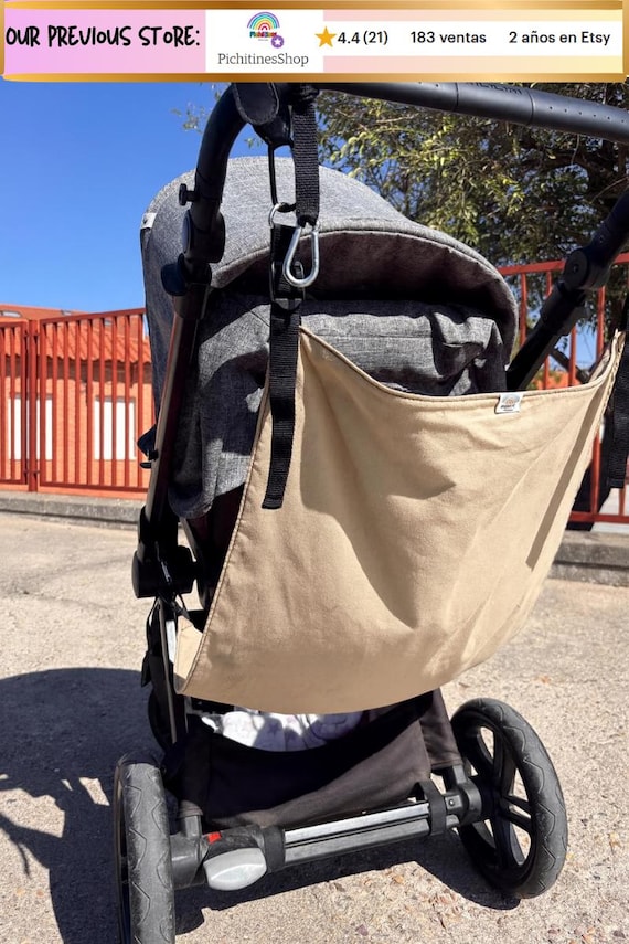 Stroller Support Seat | Hammock for Second Child | Handmade Universal Accessory | Beige