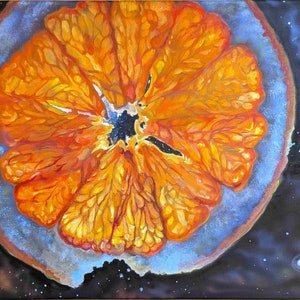 Fruit painting Canvas painting fruit Original painting Oil painting Wall Decor Tasty art for kitchen Surreal art Calming bedroom wall art