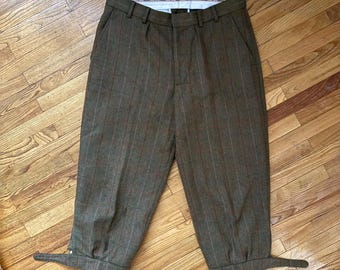 Barbour Moorhen Breeks Tweed Pants Vintage England