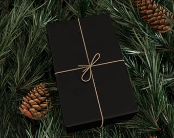 Matte black luxury gift wrap