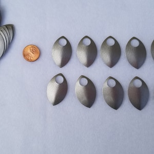 Dragon Scales - Aluminum - NEW Large - PEWTER painted- Sets of 100