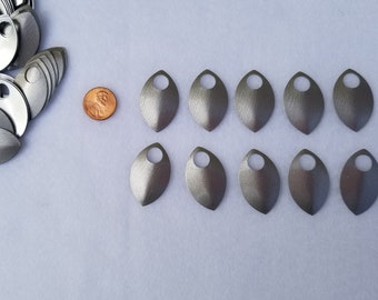 Dragon Scales - Aluminum - NEW Large - PEWTER painted- Sets of 100