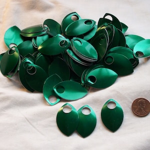 Dragon Scales - Aluminum - Large - Green - Sets of 100