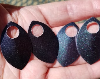 Dragon Scales - Aluminum - Large - Teal Purple Iridescent-  Color Changing - Sets of 25