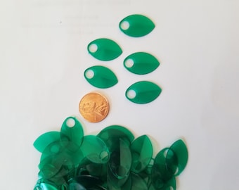 Drachenschuppen - Klein - Grüner Kunststoff - Sets von 100